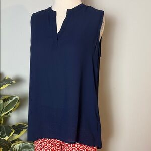 PLEIONE Sleeveless Navy Blue Women's Top ~ Small